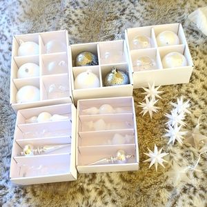 Pottery barn Christmas ornaments